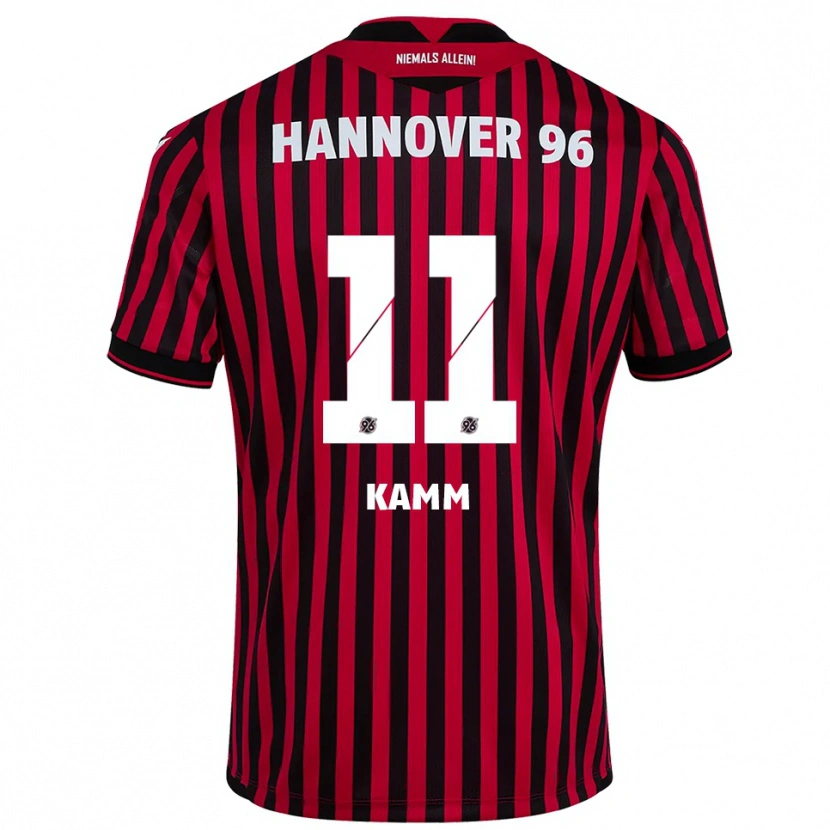 DanxenキッズJannis Kamm#11赤 黒ホームシャツ2025/26ジャージーユニフォーム