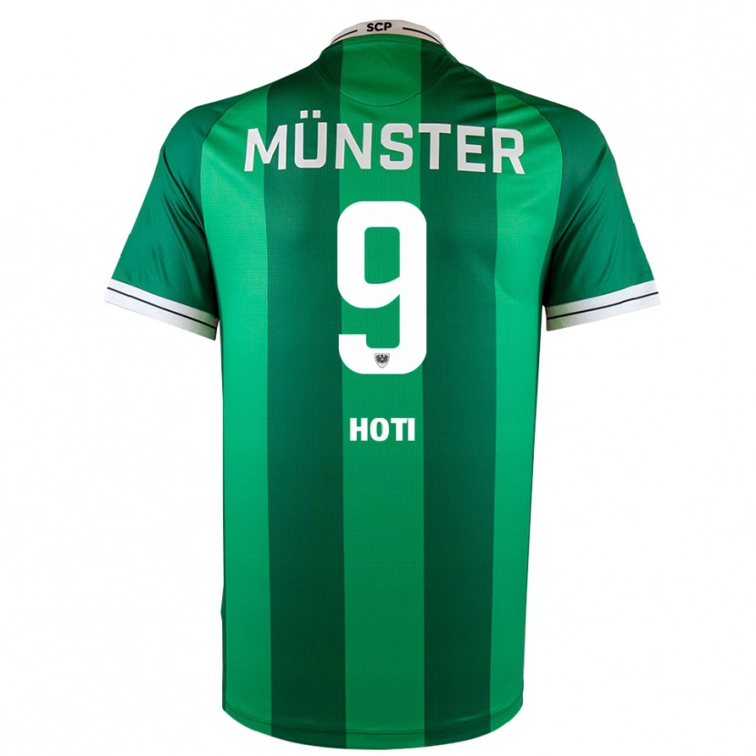 DanxenキッズArbnor Hoti#9緑 白ホームシャツ2025/26ジャージーユニフォーム