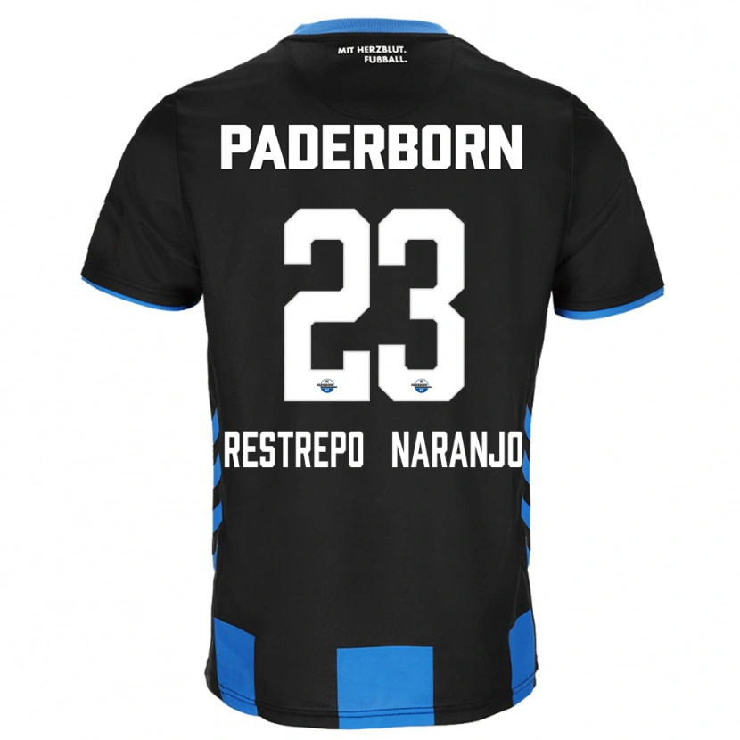 DanxenキッズPedro Restrepo Naranjo#23黒 青ホームシャツ2025/26ジャージーユニフォーム