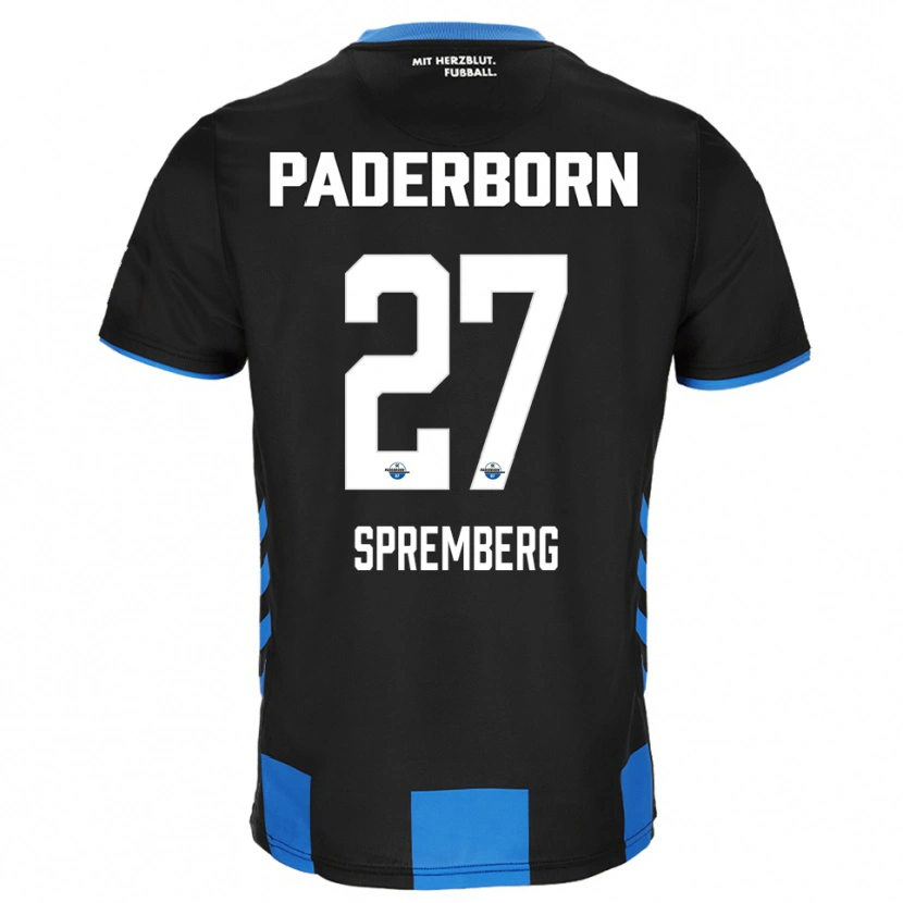 DanxenキッズLenn Spremberg#27黒 青ホームシャツ2025/26ジャージーユニフォーム