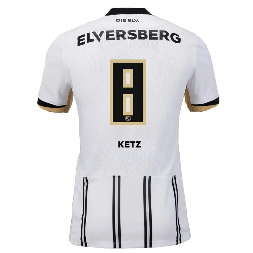 DanxenキッズMaas Ketz#8白 黒ホームシャツ2025/26ジャージーユニフォーム