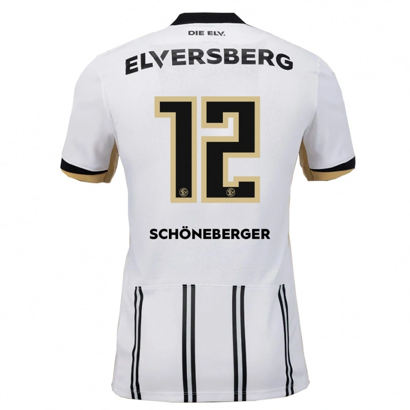 DanxenキッズLouis Schöneberger#12白 黒ホームシャツ2025/26ジャージーユニフォーム