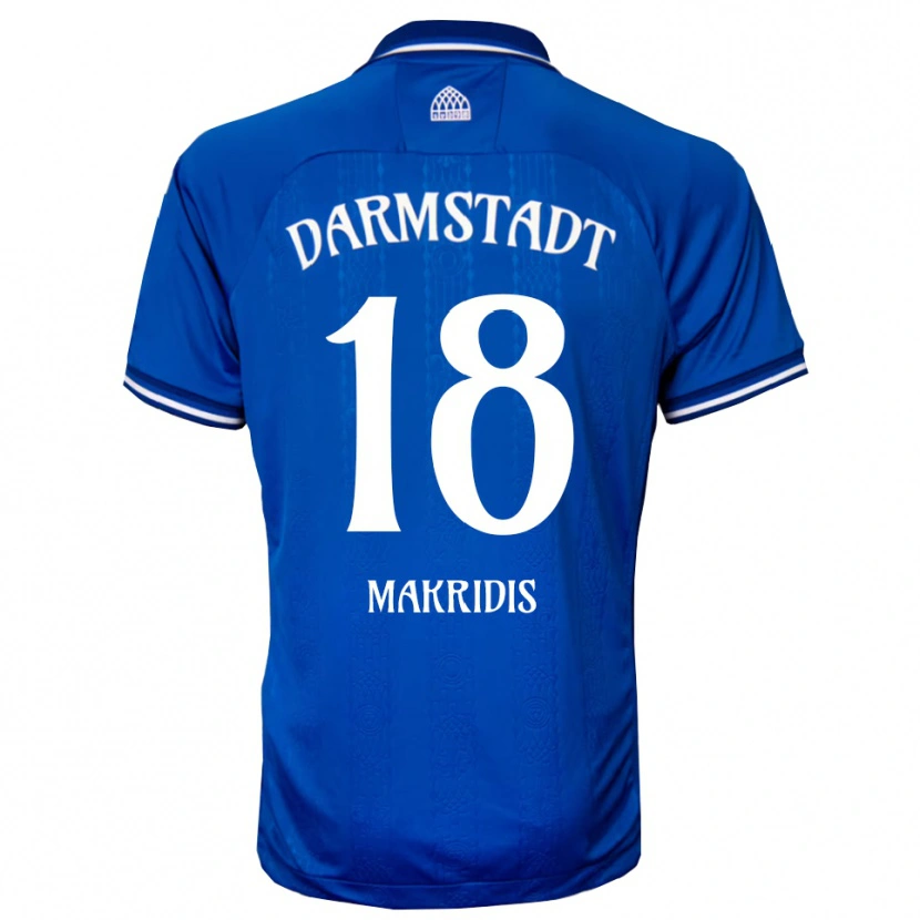 DanxenキッズGeorgios Makridis#18青 白ホームシャツ2025/26ジャージーユニフォーム