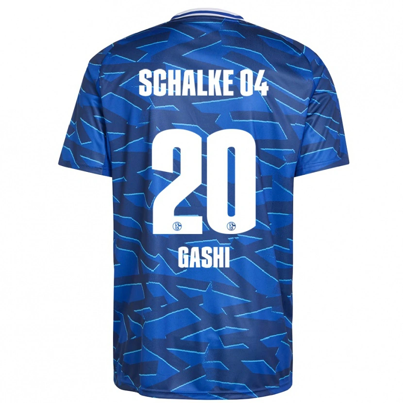 DanxenキッズEdion Gashi#20ロイヤルブルー 白ホームシャツ2025/26ジャージーユニフォーム