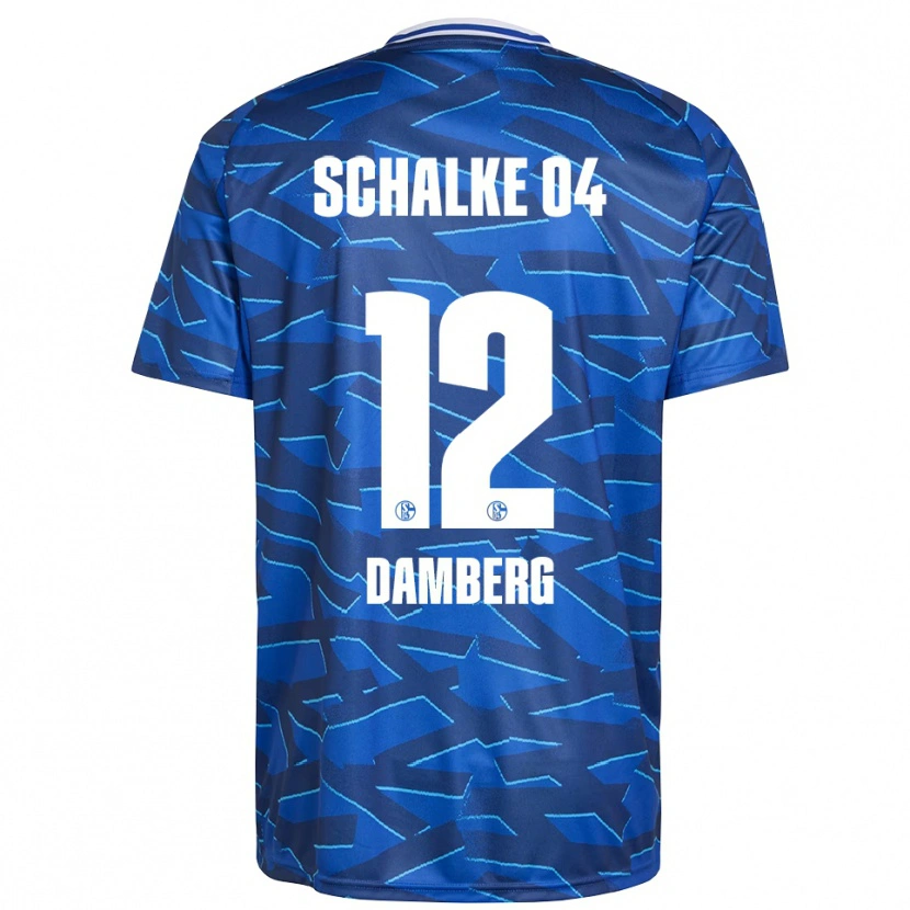 DanxenキッズNiclas Damberg#12ロイヤルブルー 白ホームシャツ2025/26ジャージーユニフォーム