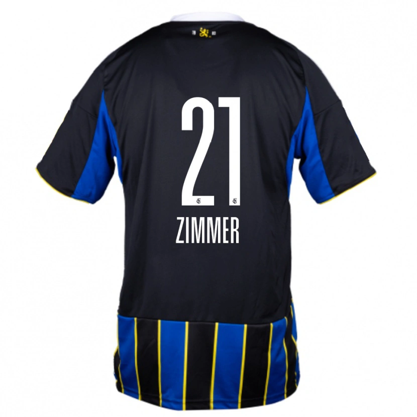 DanxenキッズMarvin Zimmer#21青 黒 黄ホームシャツ2025/26ジャージーユニフォーム