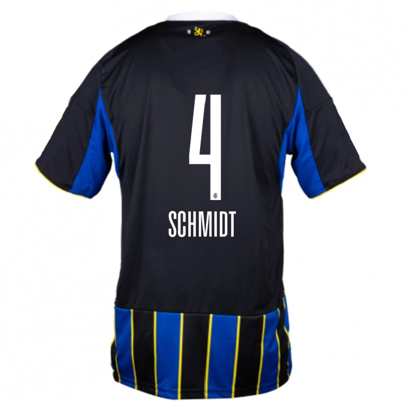 DanxenキッズLouis Schmidt#4青 黒 黄ホームシャツ2025/26ジャージーユニフォーム