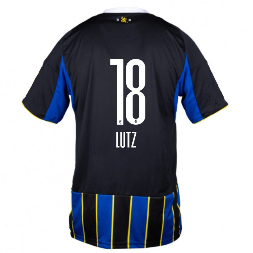 DanxenキッズMoritz Lutz#18青 黒 黄ホームシャツ2025/26ジャージーユニフォーム