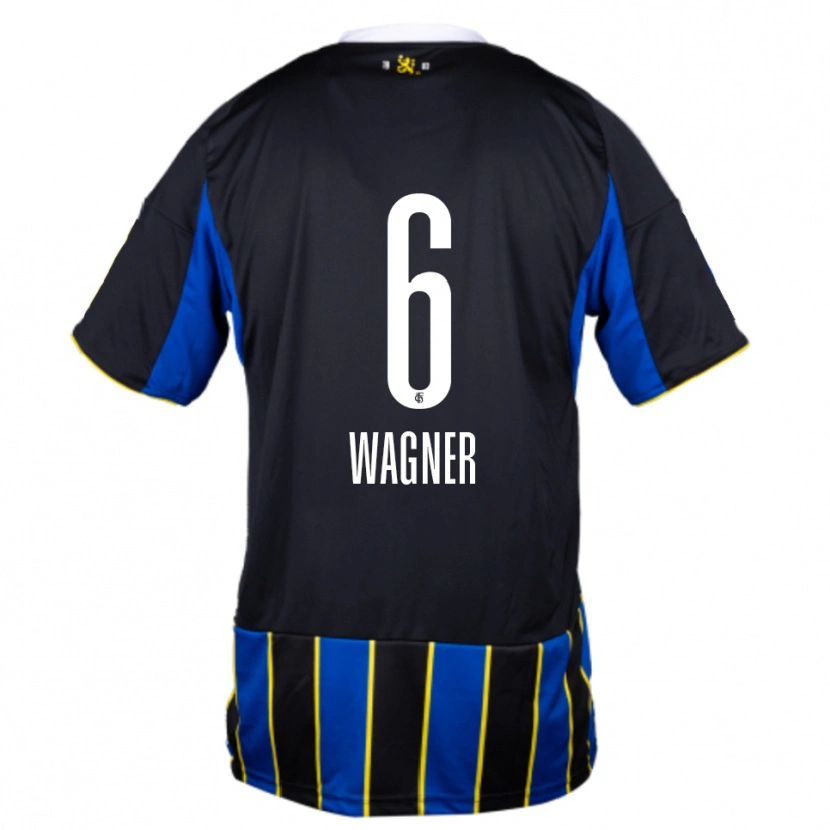 DanxenキッズEmil Wagner#6青 黒 黄ホームシャツ2025/26ジャージーユニフォーム