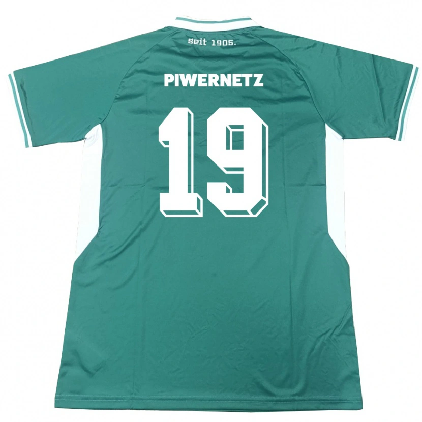 DanxenキッズNils Piwernetz#19緑 白ホームシャツ2025/26ジャージーユニフォーム