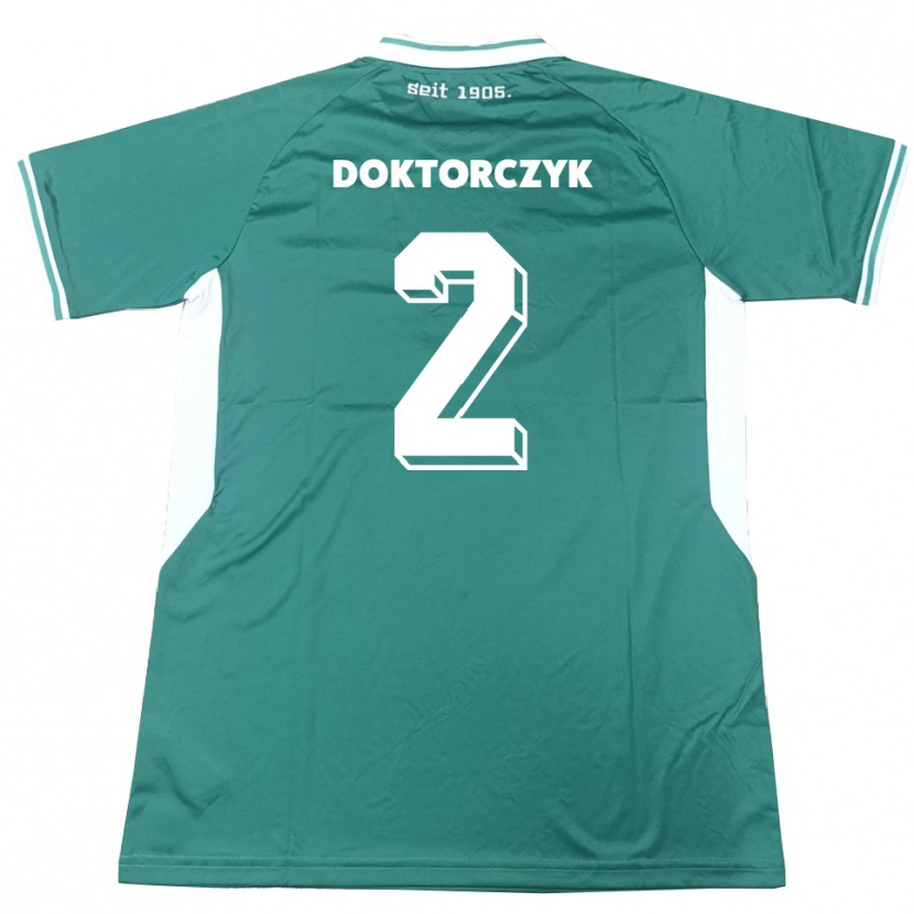 DanxenキッズNick Doktorczyk#2緑 白ホームシャツ2025/26ジャージーユニフォーム