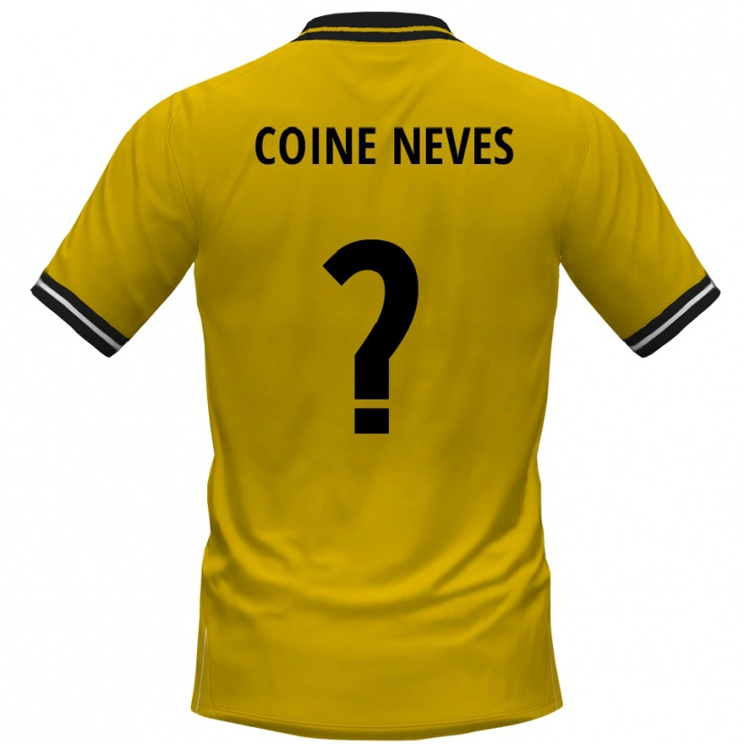 DanxenキッズArthur Coine Neves#0黄 黒ホームシャツ2025/26ジャージーユニフォーム
