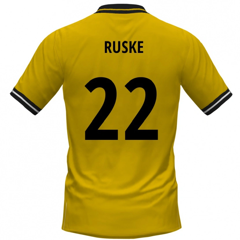 DanxenキッズNeo Ruske#22黄 黒ホームシャツ2025/26ジャージーユニフォーム