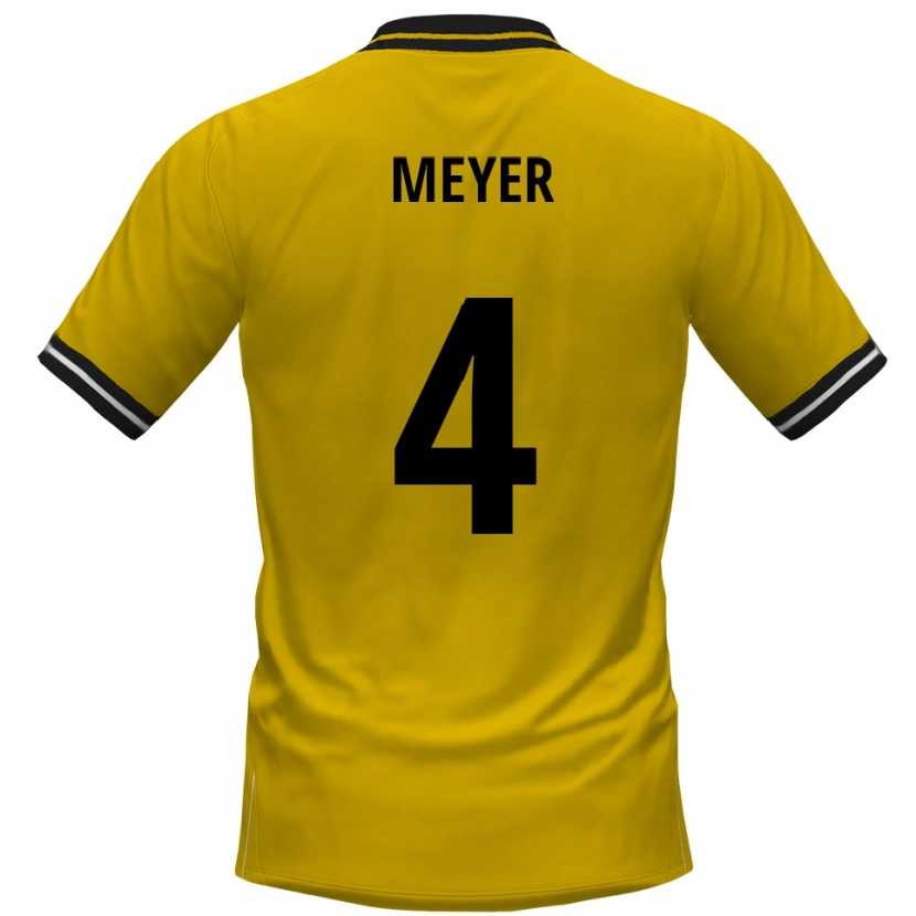 DanxenキッズFelix Meyer#4黄 黒ホームシャツ2025/26ジャージーユニフォーム
