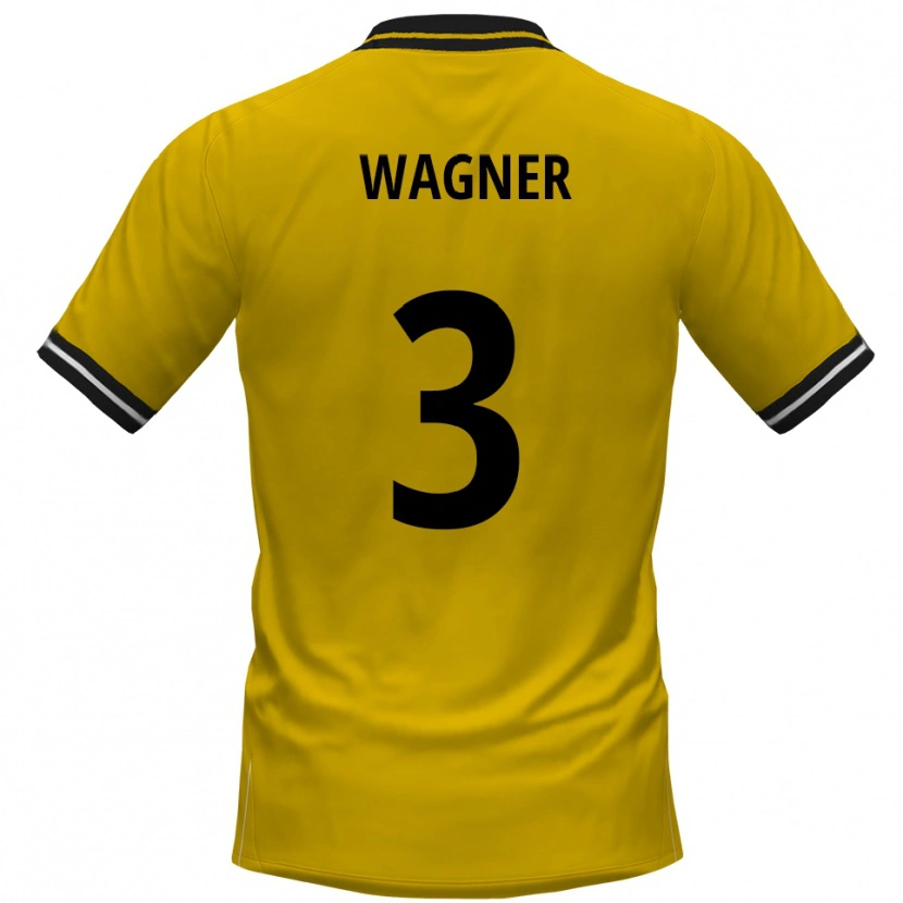 DanxenキッズMatti Wagner#3黄 黒ホームシャツ2025/26ジャージーユニフォーム