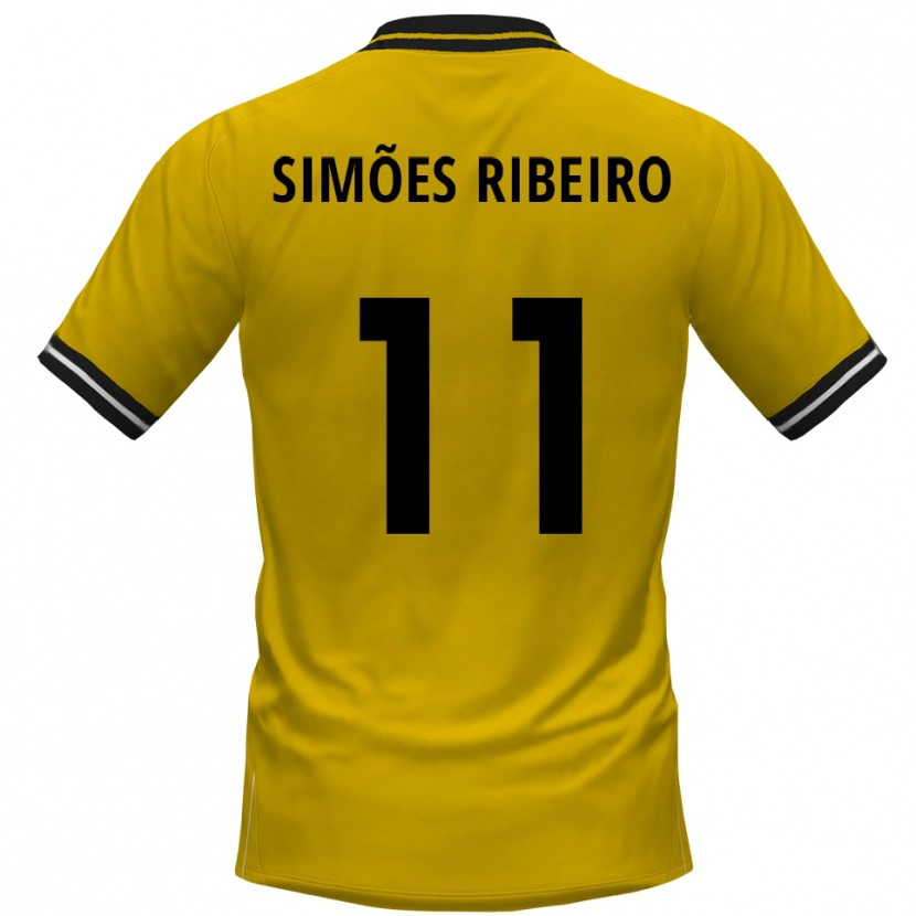 DanxenキッズDominik Simões Ribeiro#11黄 黒ホームシャツ2025/26ジャージーユニフォーム
