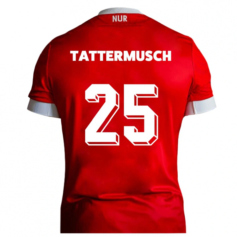 DanxenキッズTed Tattermusch#25赤 白ホームシャツ2025/26ジャージーユニフォーム