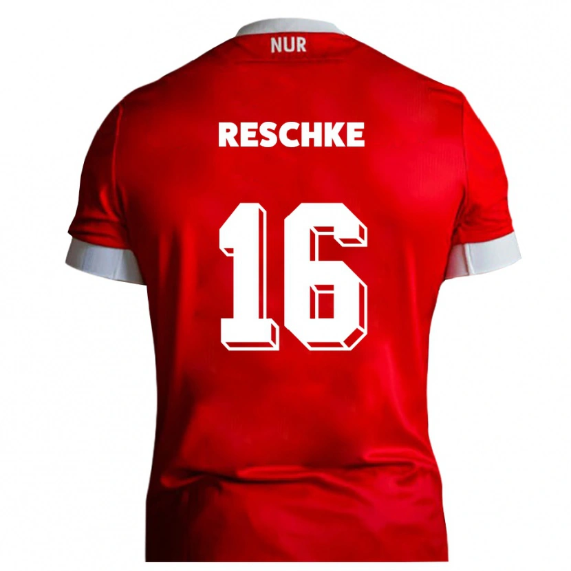 DanxenキッズAaron Reschke#16赤 白ホームシャツ2025/26ジャージーユニフォーム