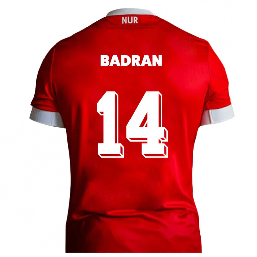 DanxenキッズAhmad Badran#14赤 白ホームシャツ2025/26ジャージーユニフォーム