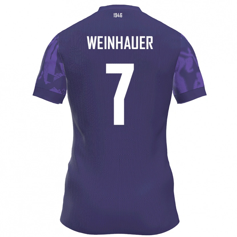 DanxenキッズErik Weinhauer#7紫 白ホームシャツ2025/26ジャージーユニフォーム