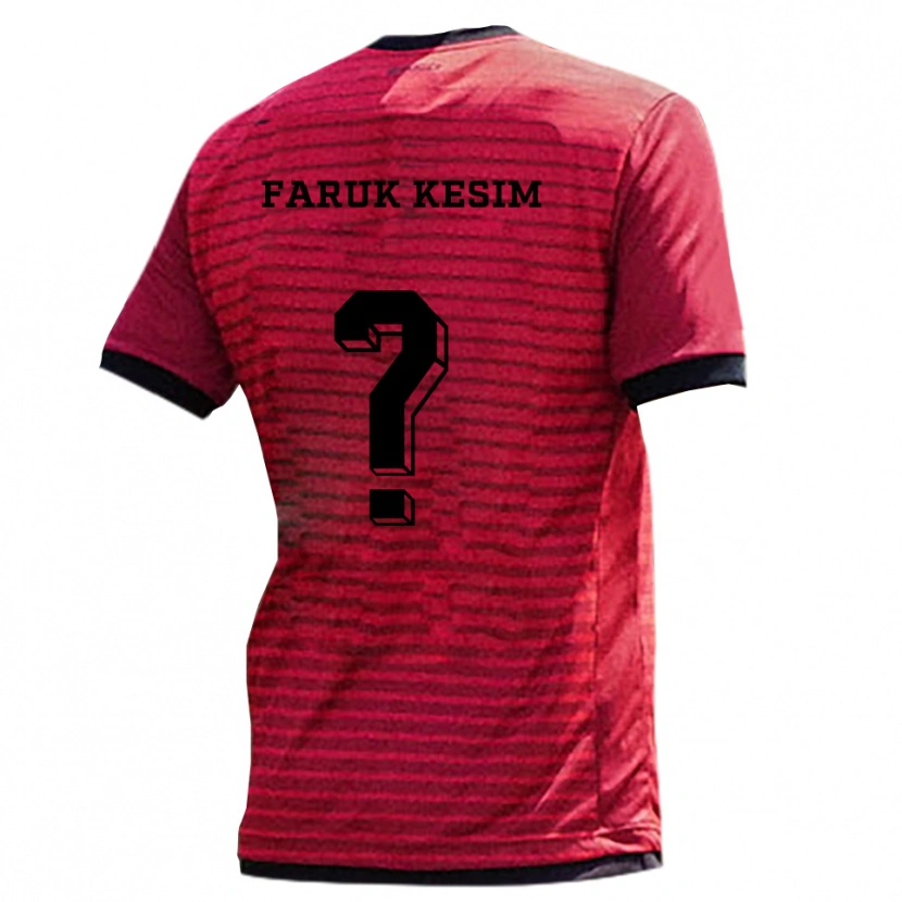 DanxenキッズEfkan Faruk Kesim#0赤 黒ホームシャツ2025/26ジャージーユニフォーム