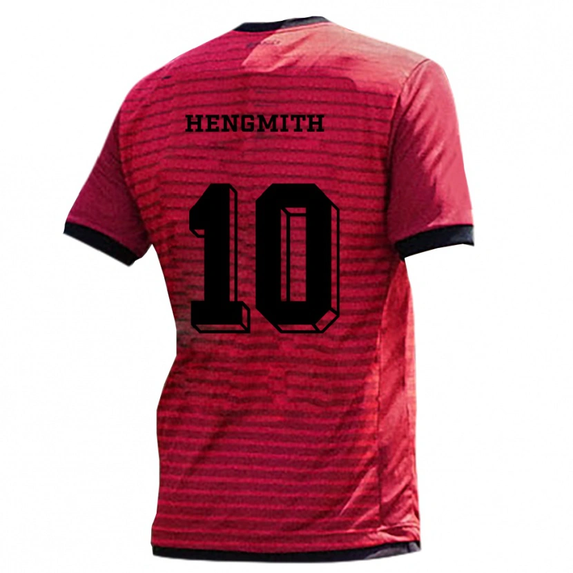 DanxenキッズTimo Hengmith#10赤 黒ホームシャツ2025/26ジャージーユニフォーム