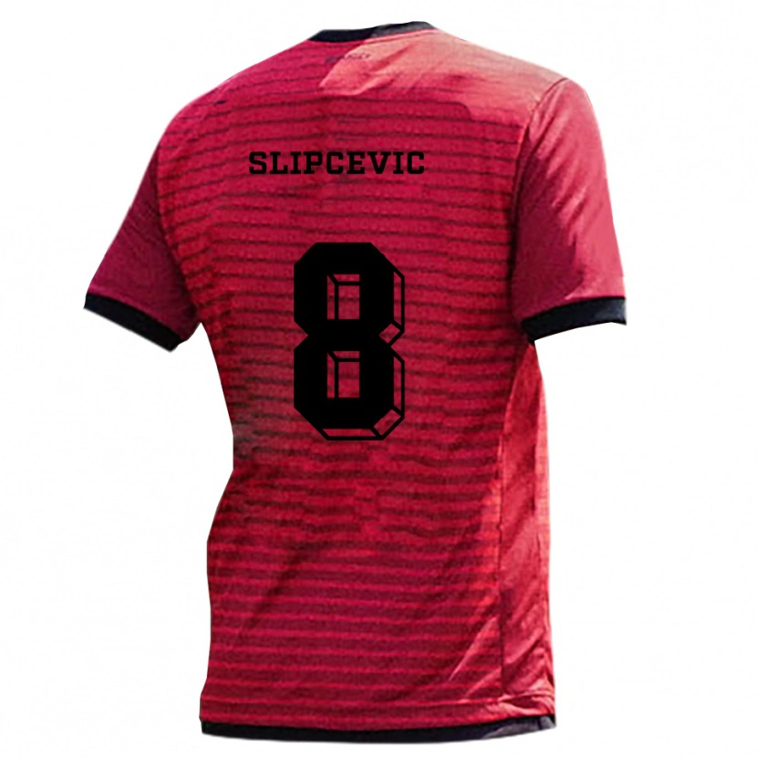 DanxenキッズIvana Slipcevic#8赤 黒ホームシャツ2025/26ジャージーユニフォーム