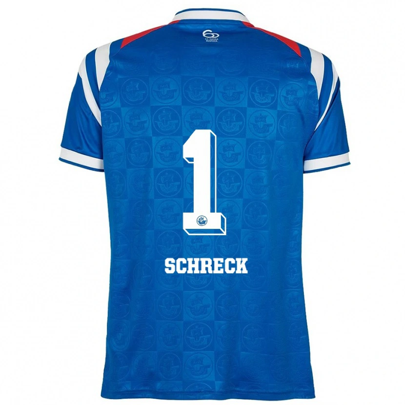 DanxenキッズTil Schreck#1青 白 赤ホームシャツ2025/26ジャージーユニフォーム