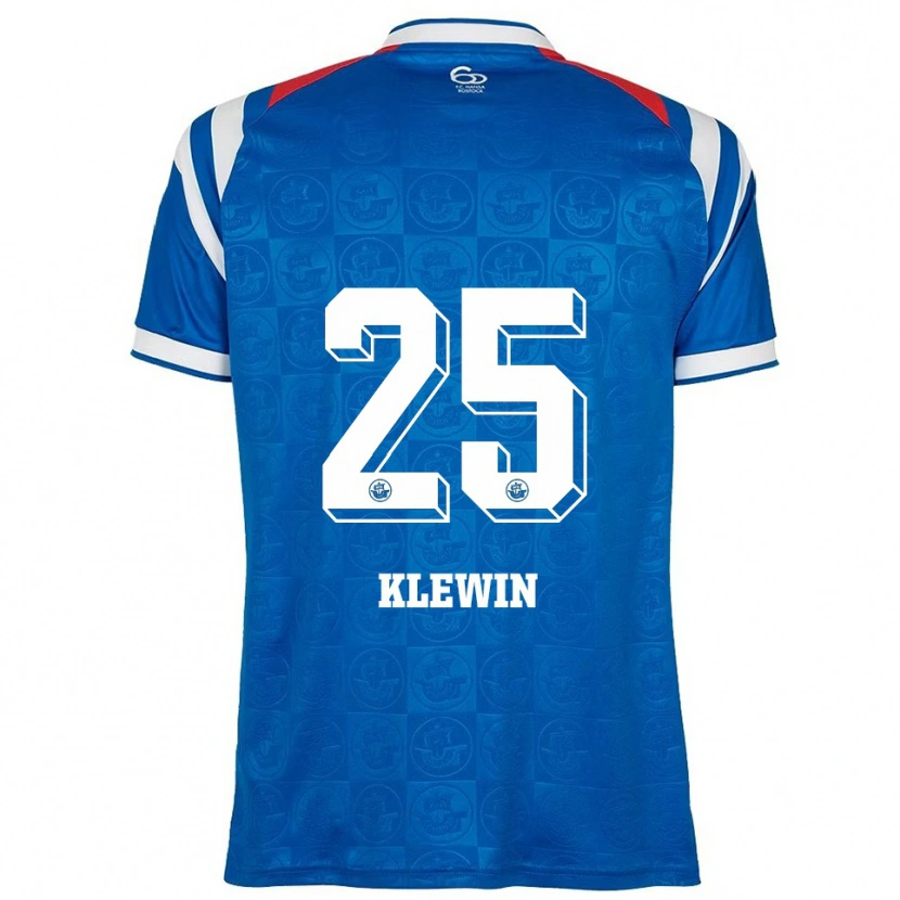 DanxenキッズPhilipp Klewin#25青 白 赤ホームシャツ2025/26ジャージーユニフォーム