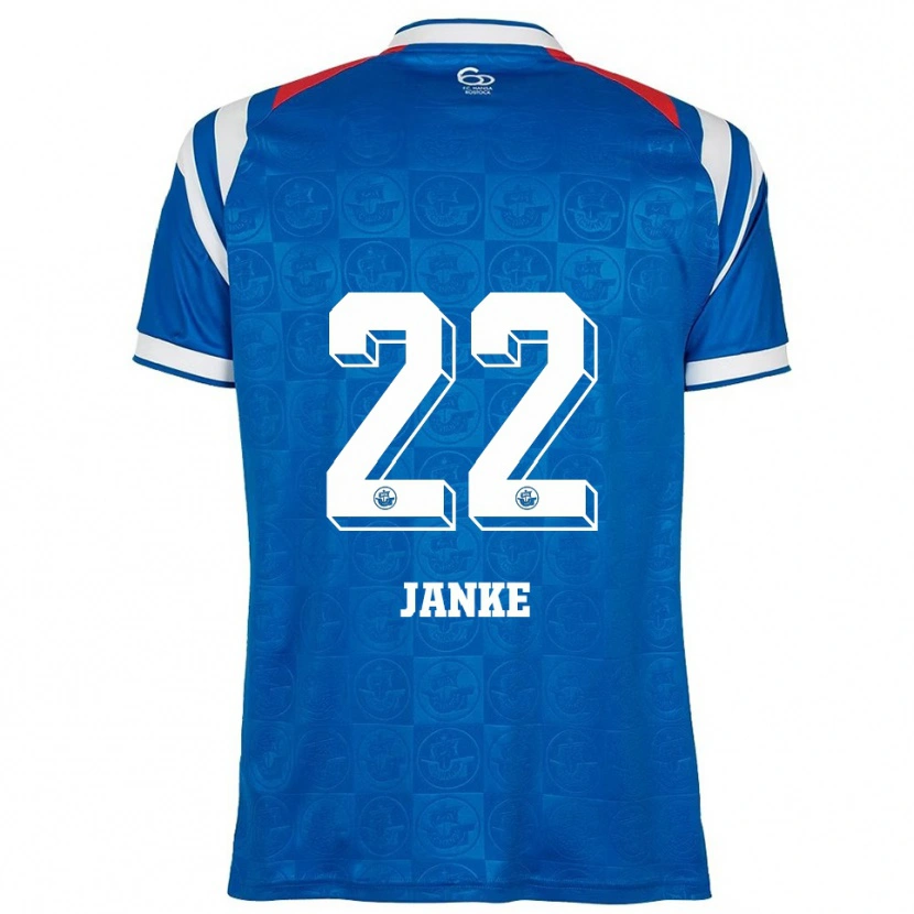 DanxenキッズKim Janke#22青 白 赤ホームシャツ2025/26ジャージーユニフォーム