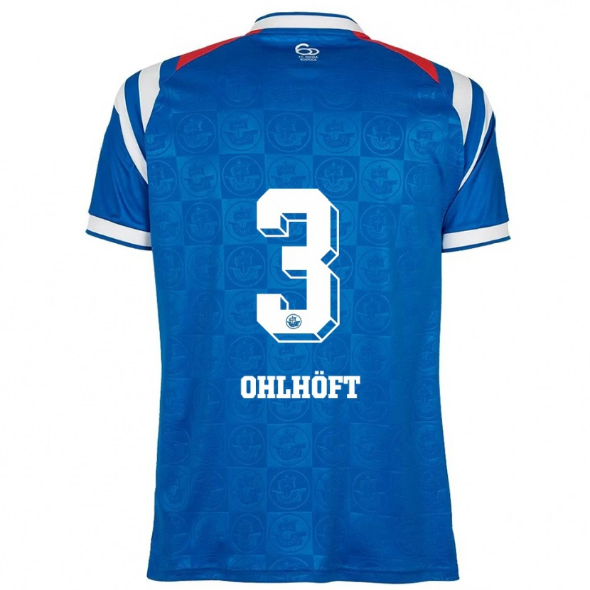 DanxenキッズLouis Ohlhöft#3青 白 赤ホームシャツ2025/26ジャージーユニフォーム
