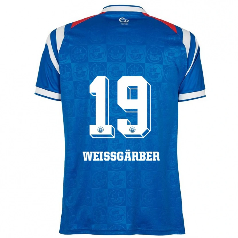 DanxenキッズRonja Weißgärber#19青 白 赤ホームシャツ2025/26ジャージーユニフォーム