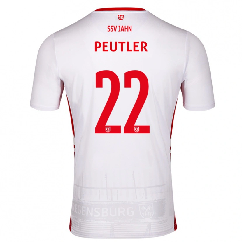 DanxenキッズJulio Peutler#22白 赤ホームシャツ2025/26ジャージーユニフォーム