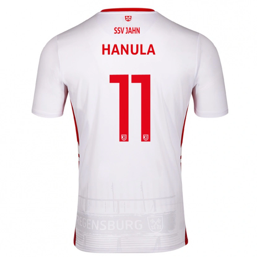 DanxenキッズFabian Hanula#11白 赤ホームシャツ2025/26ジャージーユニフォーム