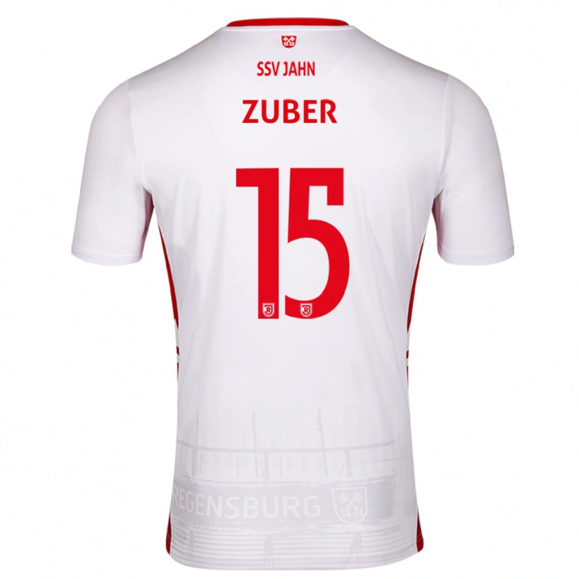DanxenキッズSamuel Zuber#15白 赤ホームシャツ2025/26ジャージーユニフォーム