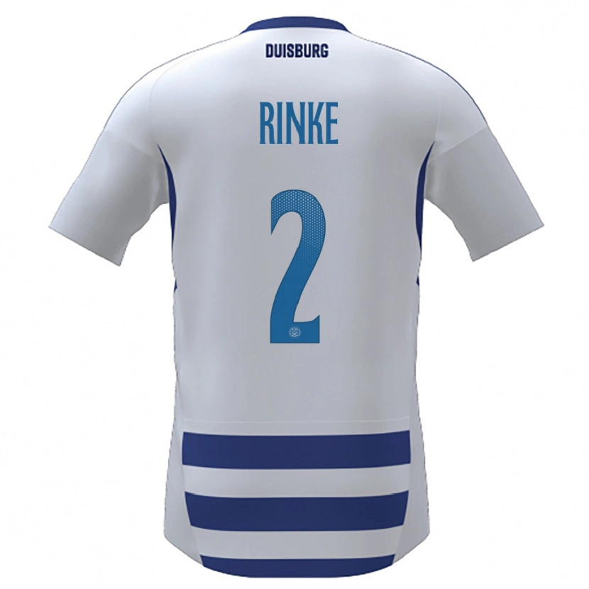 DanxenキッズOle Rinke#2白 青ホームシャツ2025/26ジャージーユニフォーム