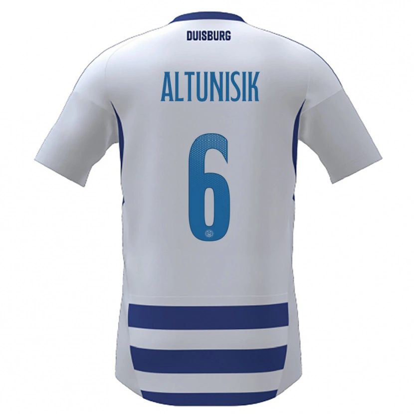 DanxenキッズKerim Altunisik#6白 青ホームシャツ2025/26ジャージーユニフォーム