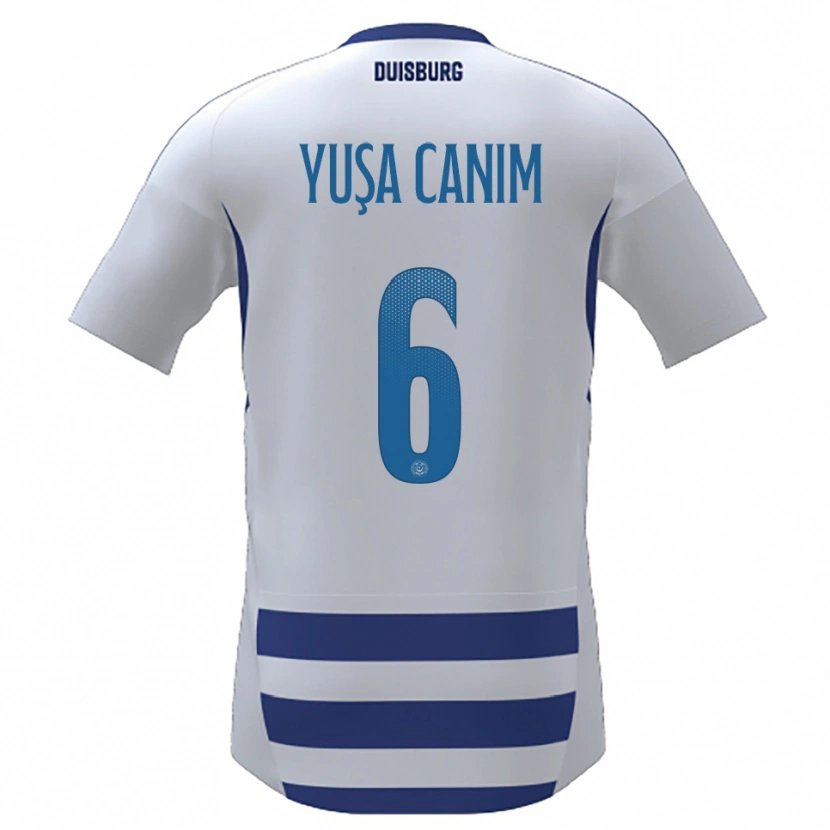 DanxenキッズSalih Yuşa Canım#6白 青ホームシャツ2025/26ジャージーユニフォーム