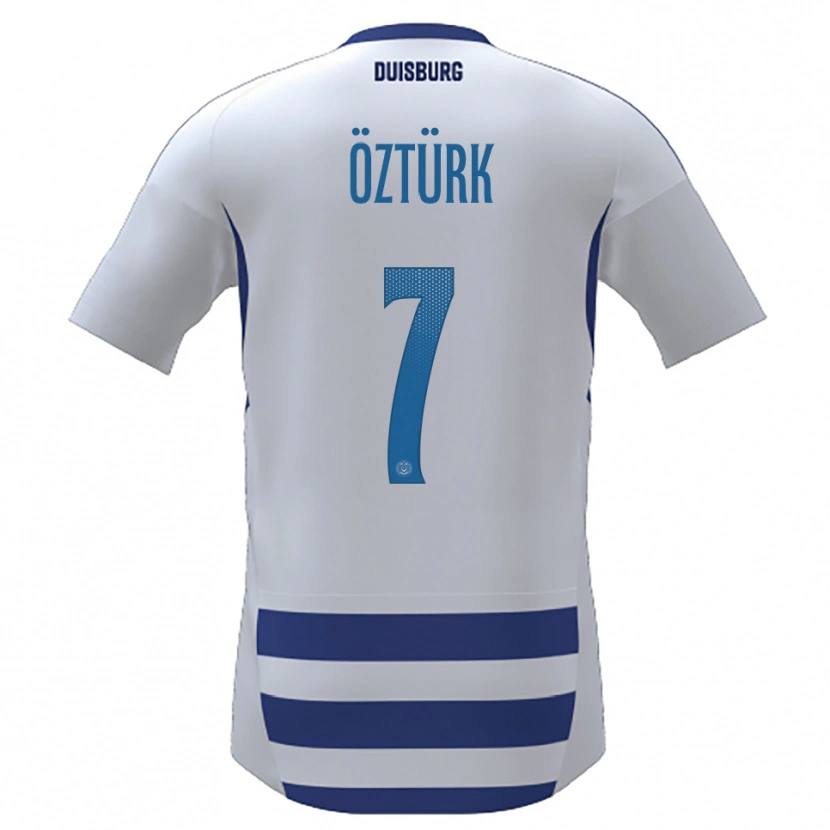 DanxenキッズAhmet Öztürk#7白 青ホームシャツ2025/26ジャージーユニフォーム