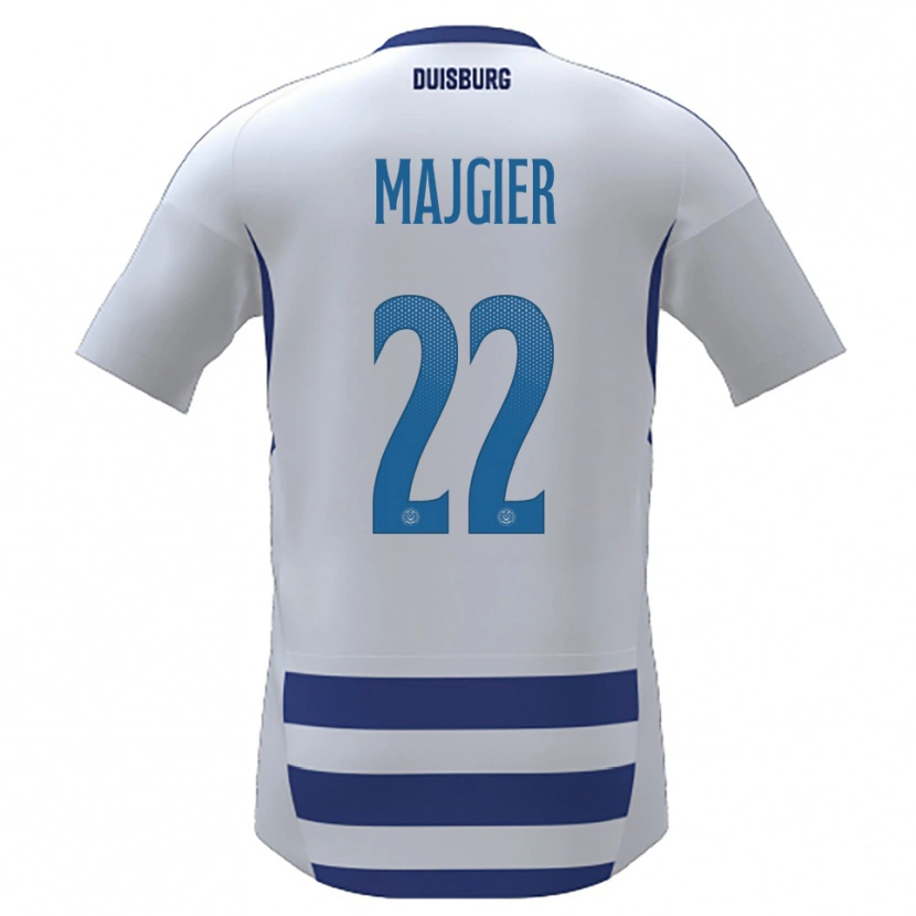 DanxenキッズPhilipp Majgier#22白 青ホームシャツ2025/26ジャージーユニフォーム