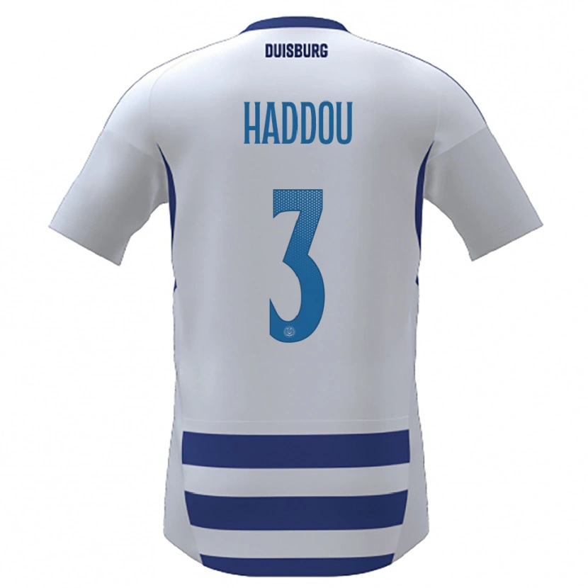 DanxenキッズReda Haddou#3白 青ホームシャツ2025/26ジャージーユニフォーム