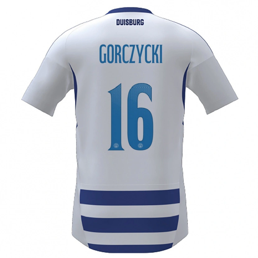 DanxenキッズAdrian Gorczycki#16白 青ホームシャツ2025/26ジャージーユニフォーム