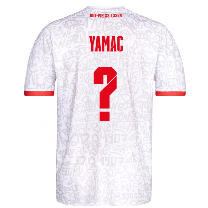 DanxenキッズEnsar Yamac#0白 赤ホームシャツ2025/26ジャージーユニフォーム