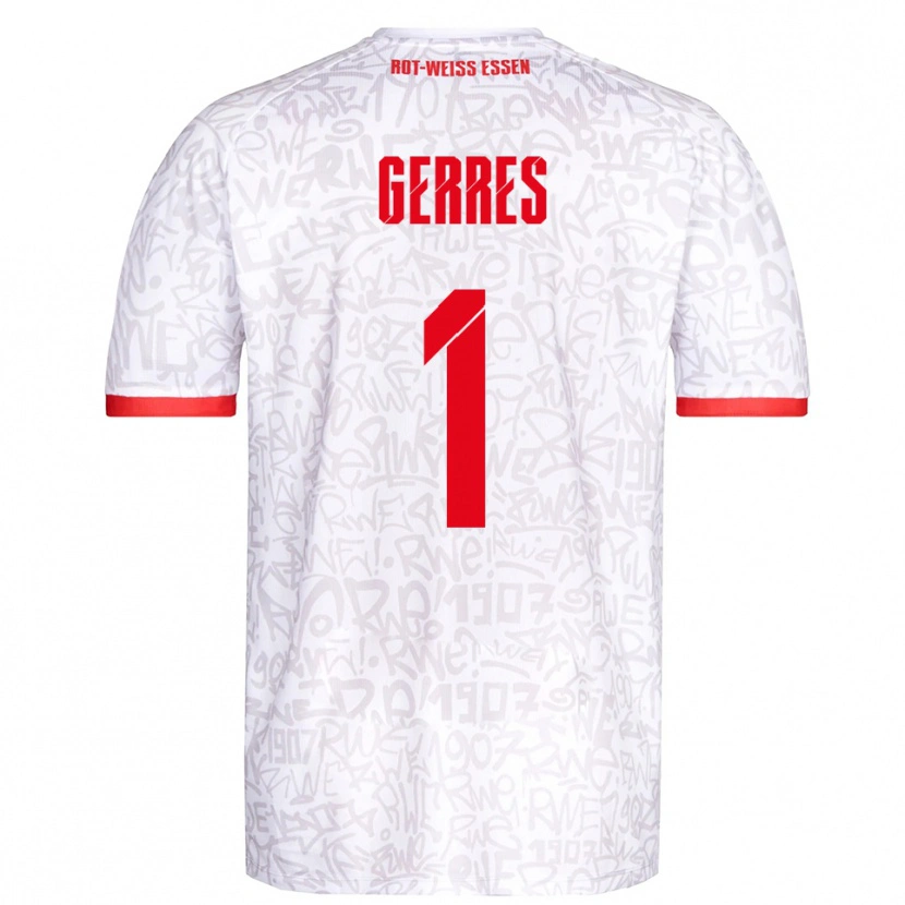 DanxenキッズRomero Gerres#1白 赤ホームシャツ2025/26ジャージーユニフォーム