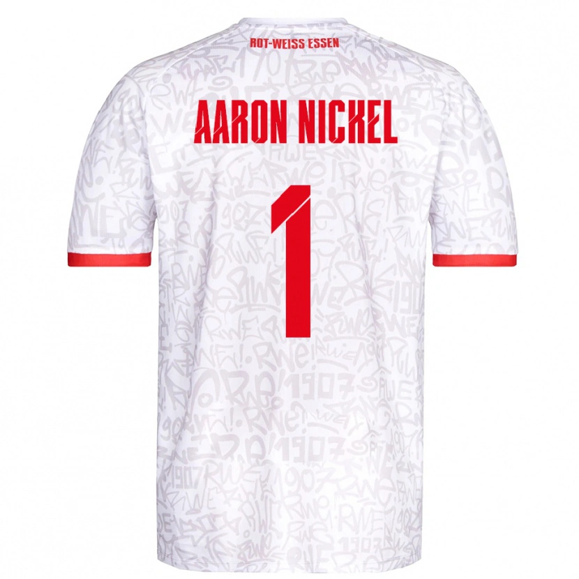 DanxenキッズArvit Aaron Nickel#1白 赤ホームシャツ2025/26ジャージーユニフォーム