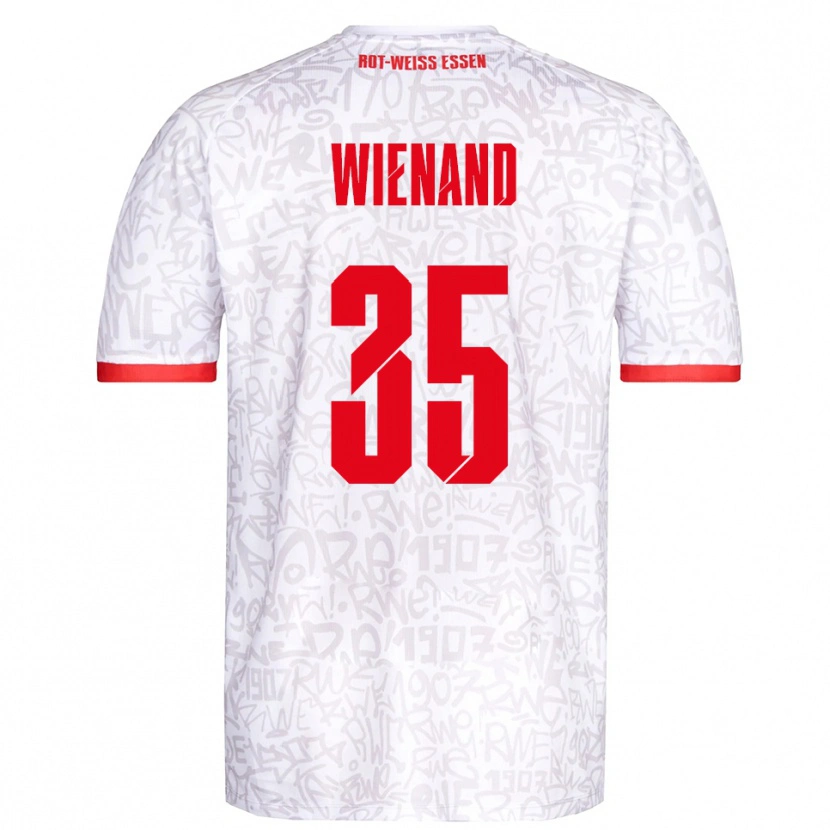 DanxenキッズFelix Wienand#35白 赤ホームシャツ2025/26ジャージーユニフォーム