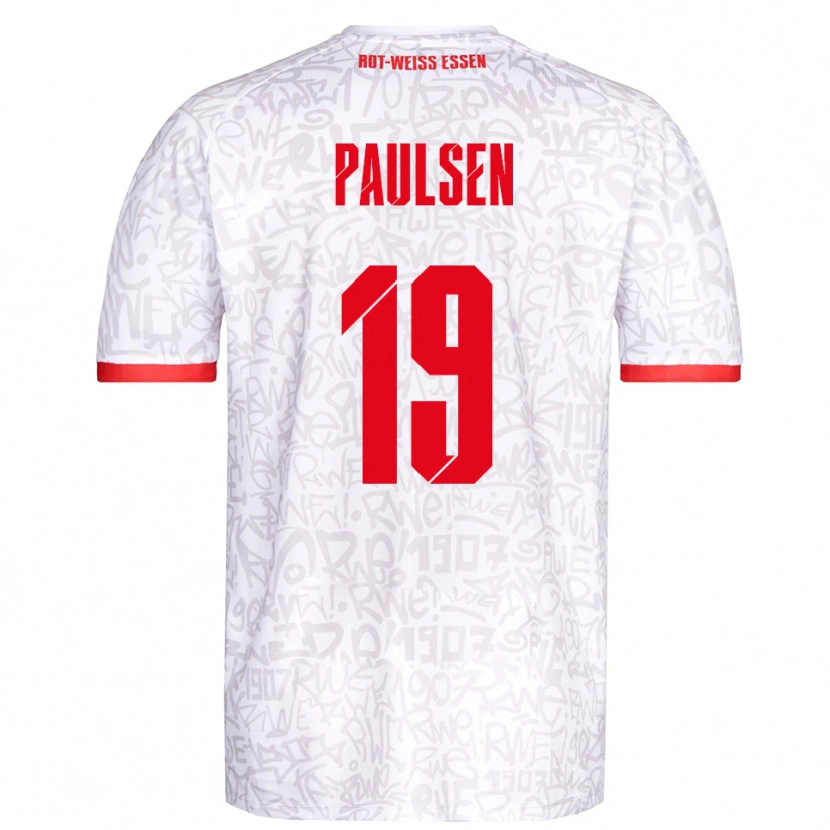 DanxenキッズMarvin Paulsen#19白 赤ホームシャツ2025/26ジャージーユニフォーム