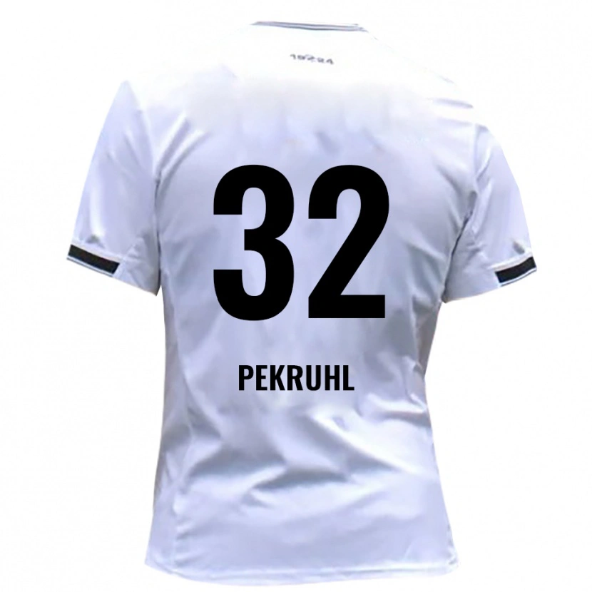 DanxenキッズFabian Pekruhl#32白 赤ホームシャツ2025/26ジャージーユニフォーム