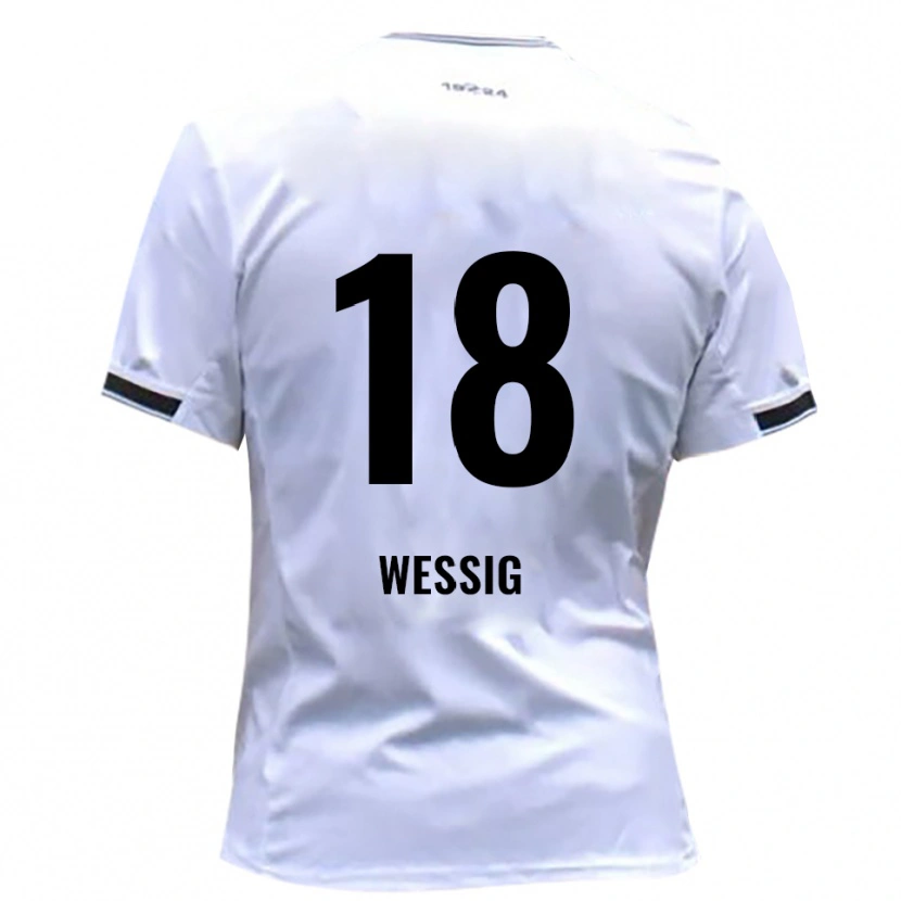 DanxenキッズFabian Wessig#18白 赤ホームシャツ2025/26ジャージーユニフォーム