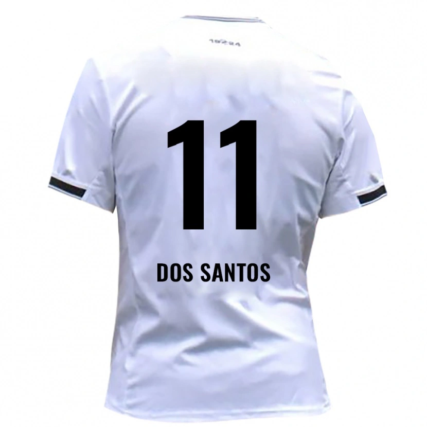 DanxenキッズSamuel Dos Santos#11白 赤ホームシャツ2025/26ジャージーユニフォーム